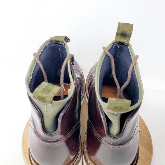 OAMC Compression Boots Mens 11 Burgundy Bull Leather‎ Lace Up Ankle Shoes Vibram main image 16
